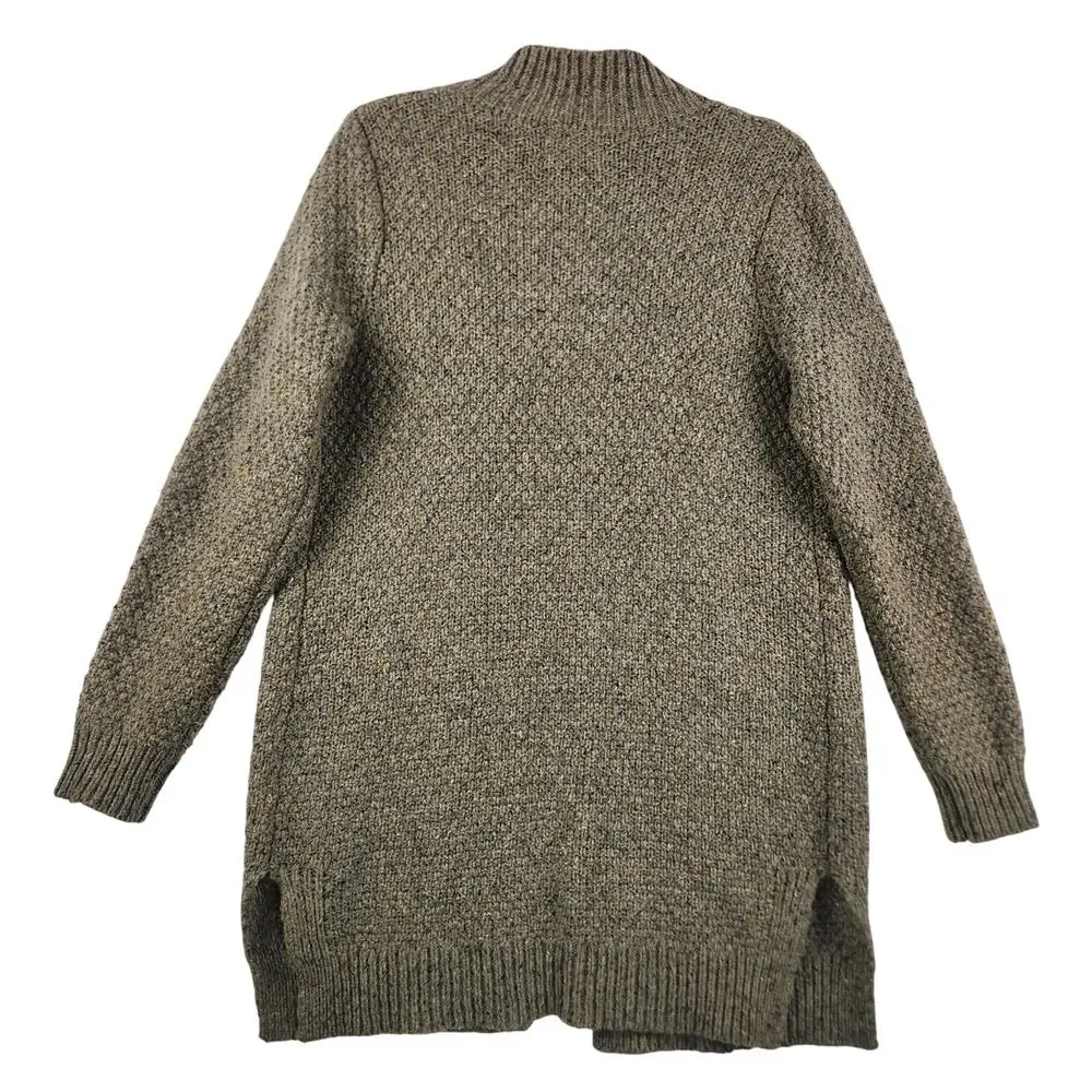 Cynthia Rowley Open Cardigan Sweater Women’s M Wool Blend Brown Chunky Knit EUC - Picture 3 of 16